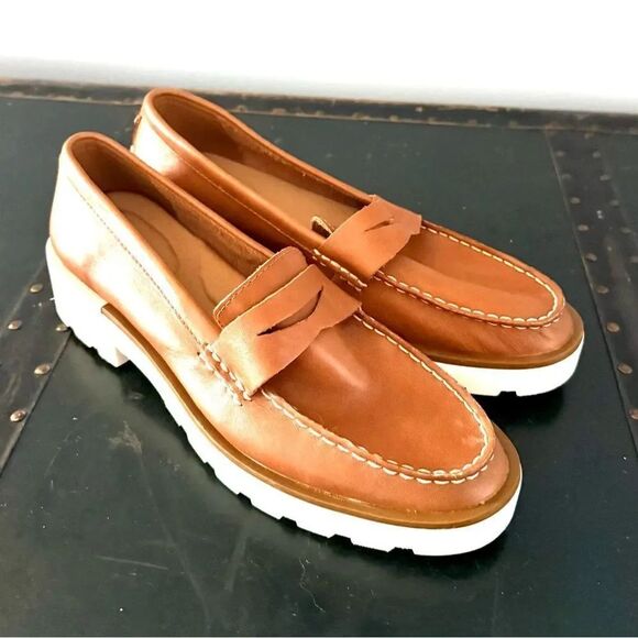 Sperry Shoes - Sperry Chunky Penny Loafers Shoes Tan Size 9.5